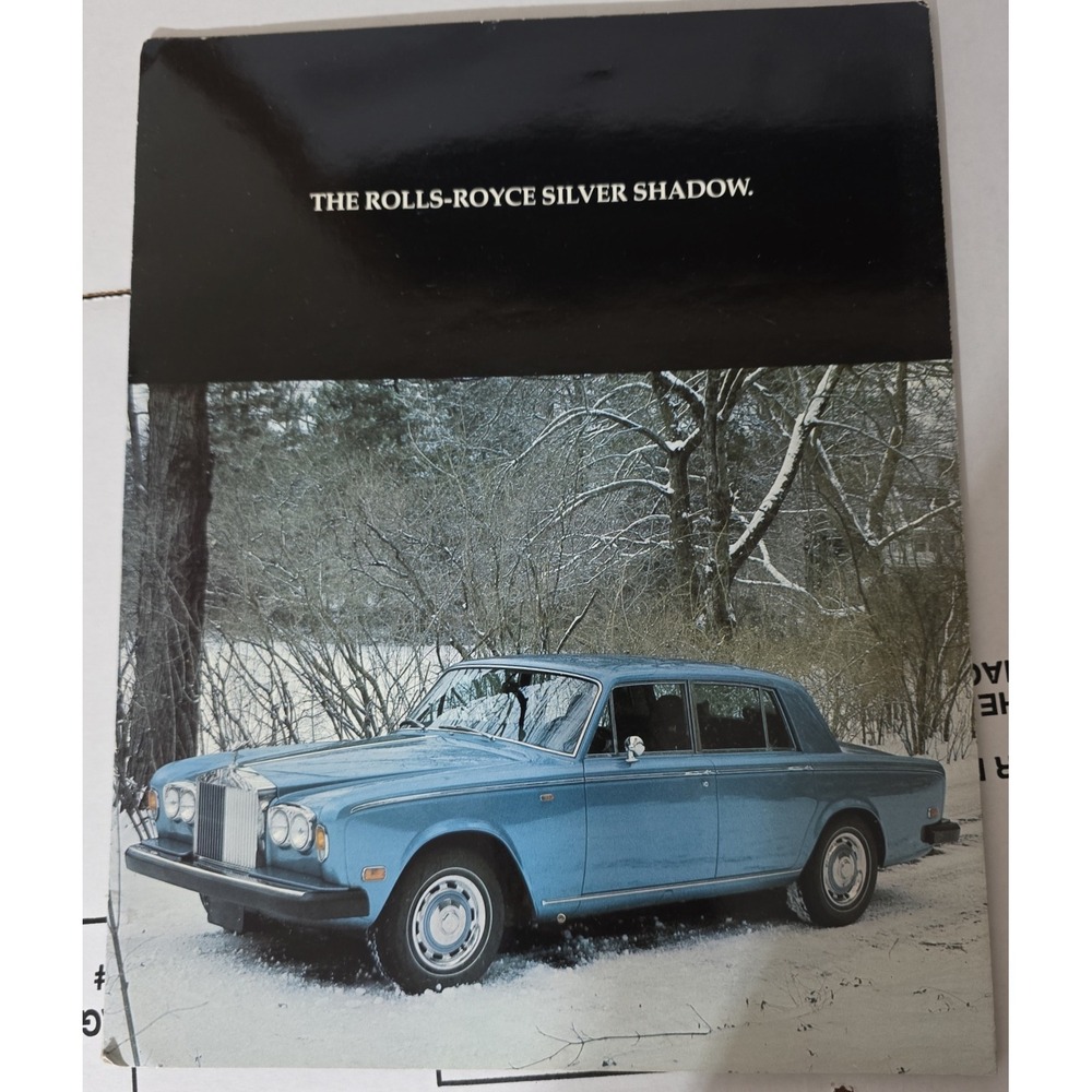 Vintage 1970s Rolls Royce Silver Shadow Brochure Original Car Advertisement